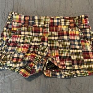 JCREW Size 0 plaid city shorts